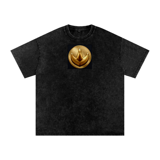 Snow Washed Oversized Cotton T-Shirt
